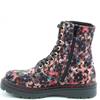 HEAVENLY FEET WOMENS ZIP LACE ANKLE BOOT - ROSE PINK VELOUR